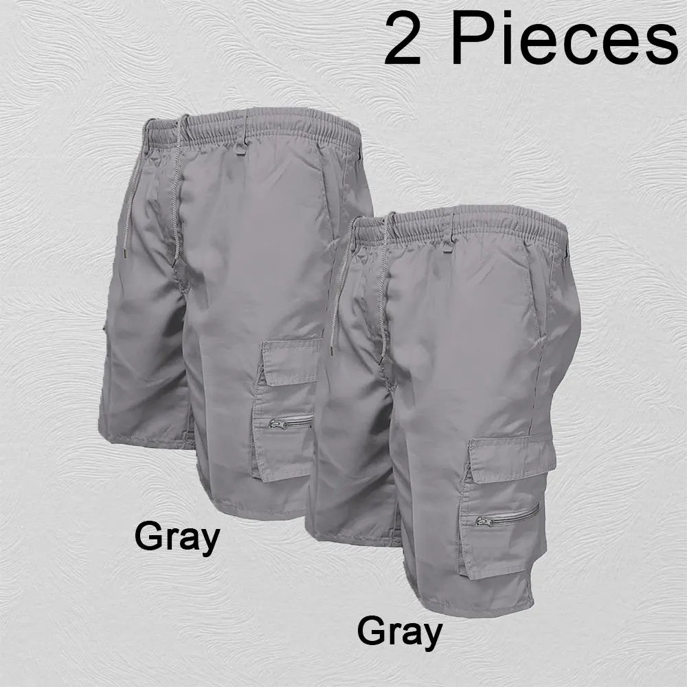 Short Cargo Homme – Grande Poche Sport Décontracté Grande Taille
