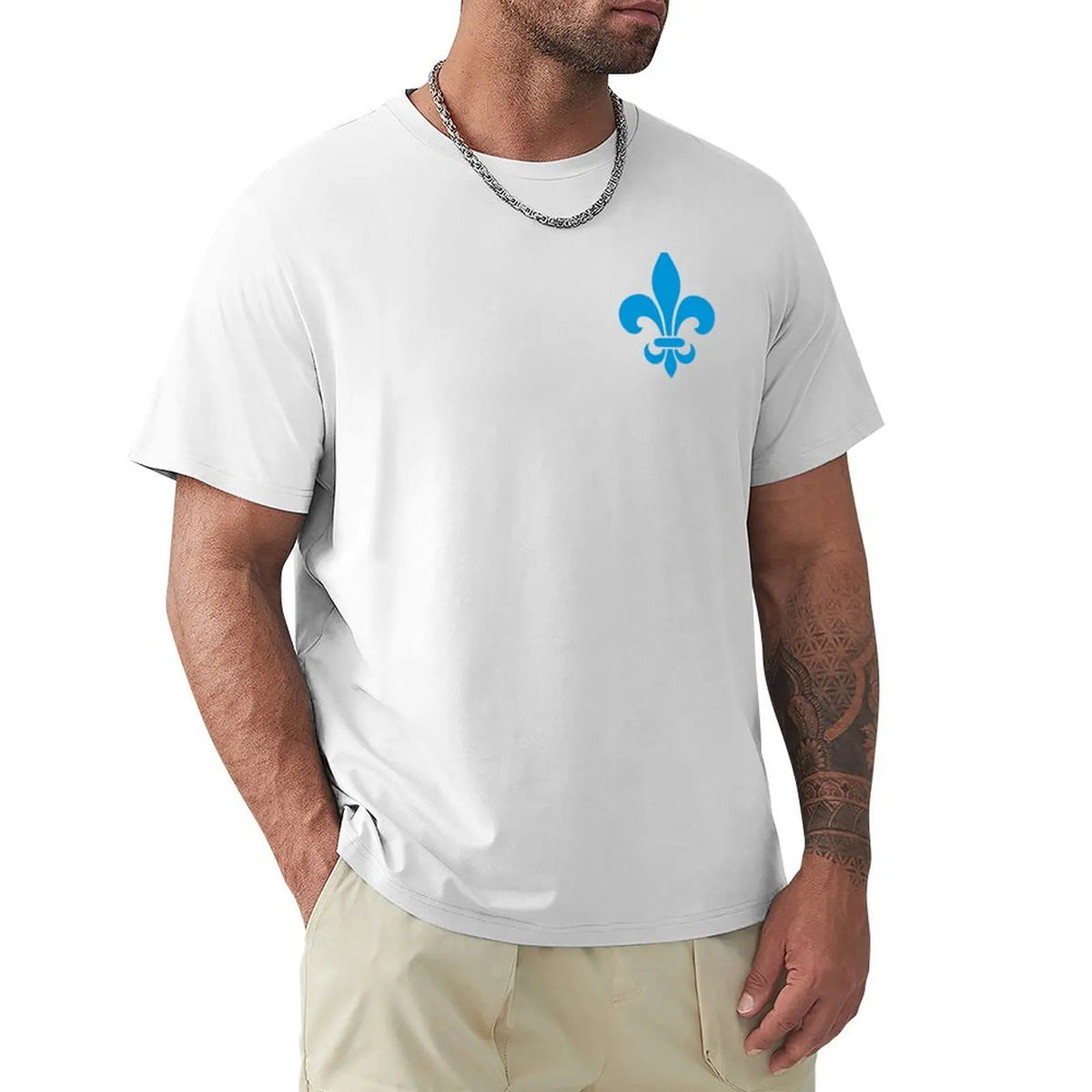 T-Shirt Fleur de Lys – Style Québec France Royal | Noir & Blanc
