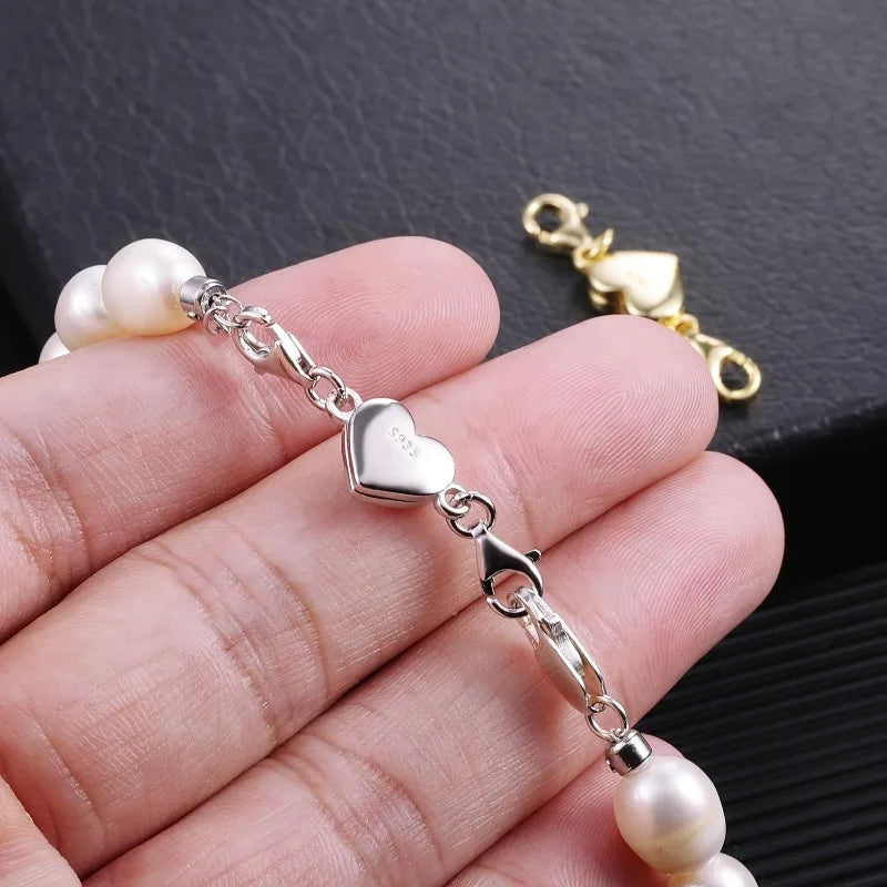 Fermoir Magnétique Cœur – Connecteur Bijou Double Chaîne