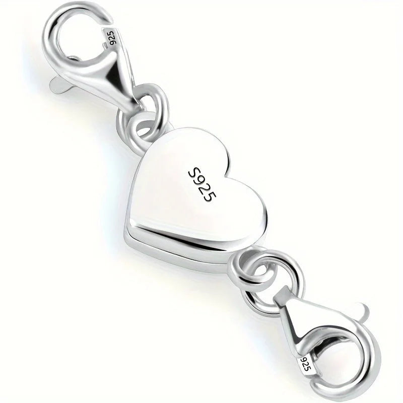 Fermoir Magnétique Cœur – Connecteur Bijou Double Chaîne