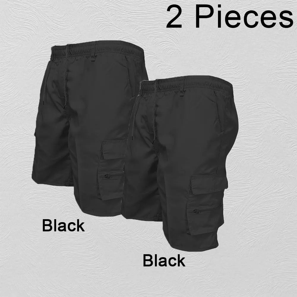 Short Cargo Homme – Grande Poche Sport Décontracté Grande Taille