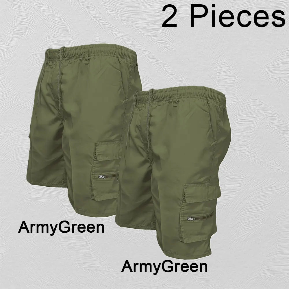 Short Cargo Homme – Grande Poche Sport Décontracté Grande Taille