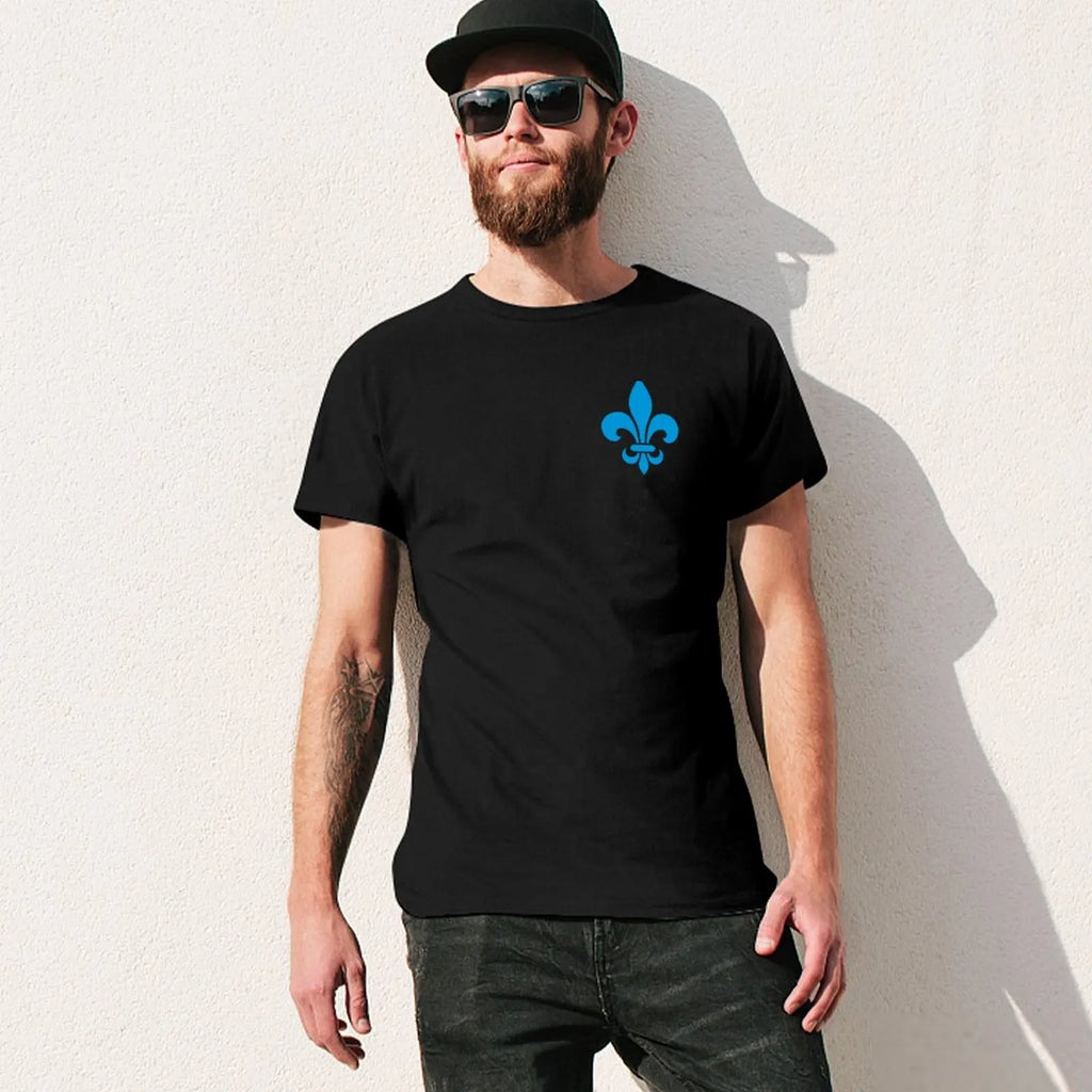 T-Shirt Fleur de Lys – Style Québec France Royal | Noir & Blanc