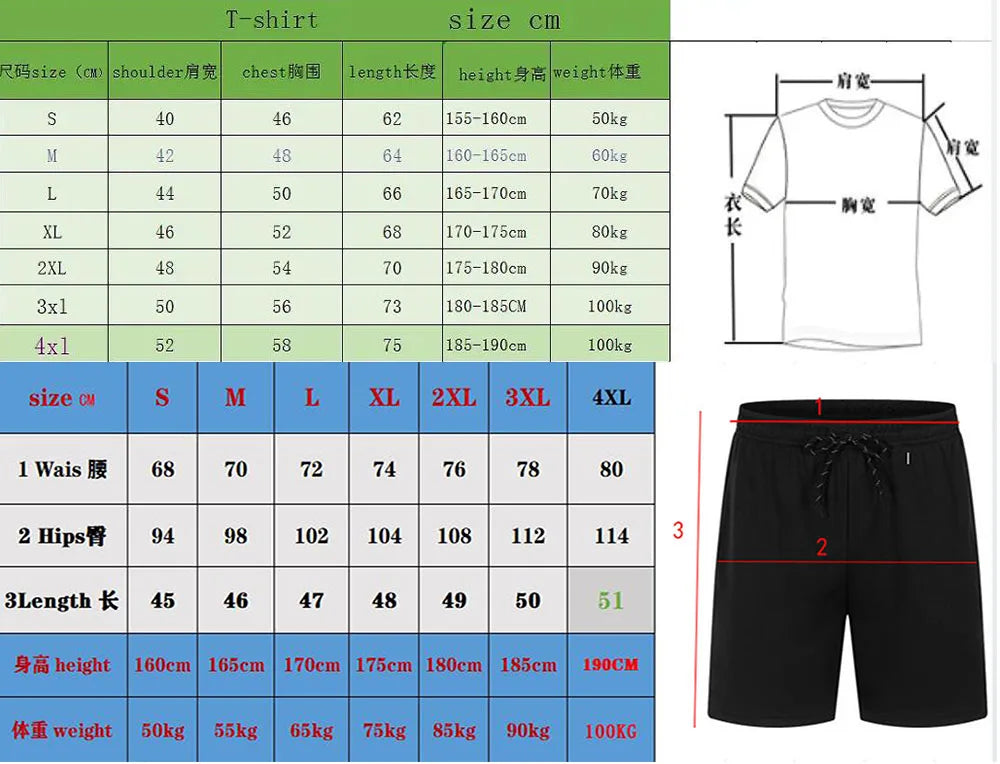 Men Mesh Breathable Tiger Print T Shirt And Shorts Set Quick Dry Sportswear Two Piece Tracksuit For Summer