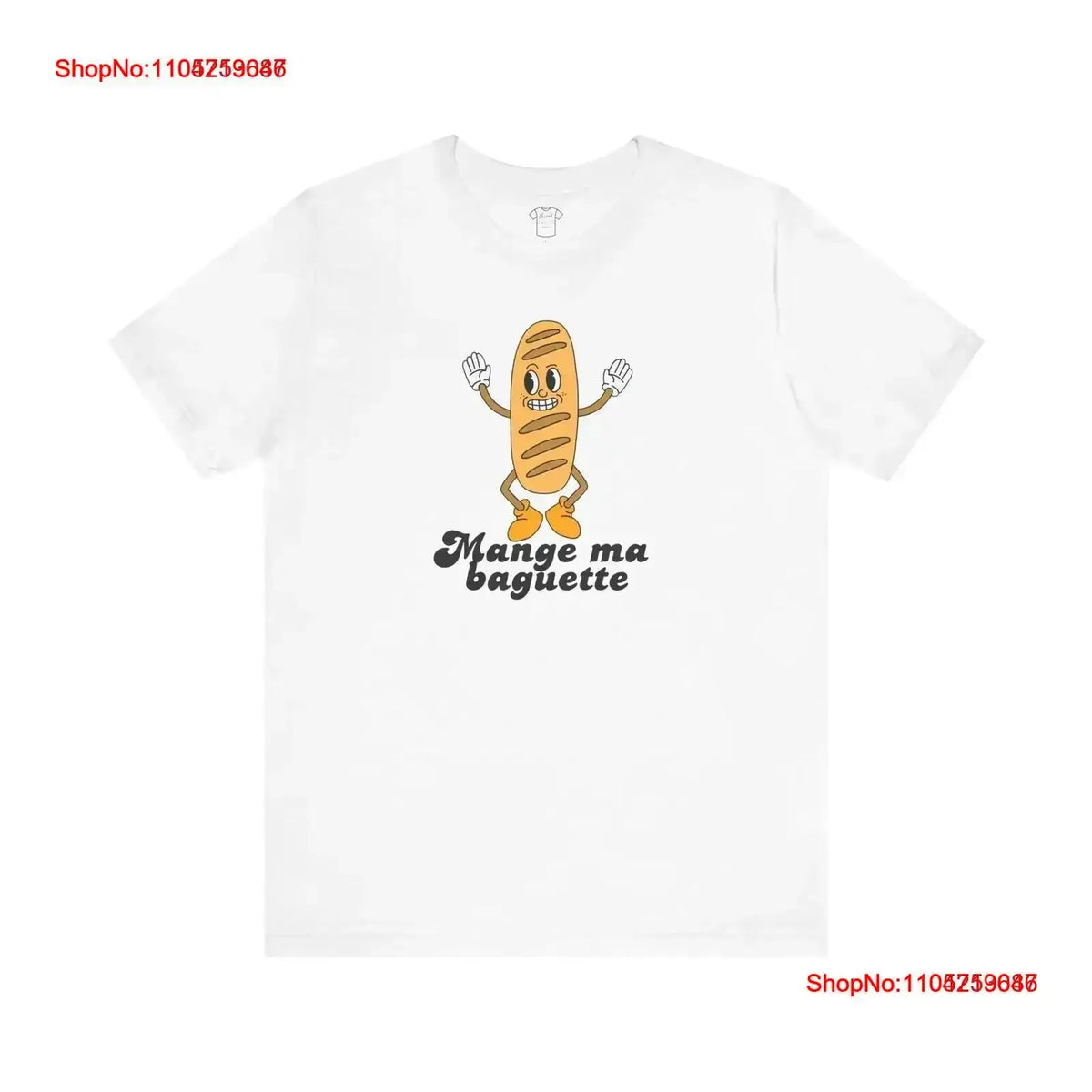 T-Shirt 'Mange Ma Baguette' – Humour Français Vintage