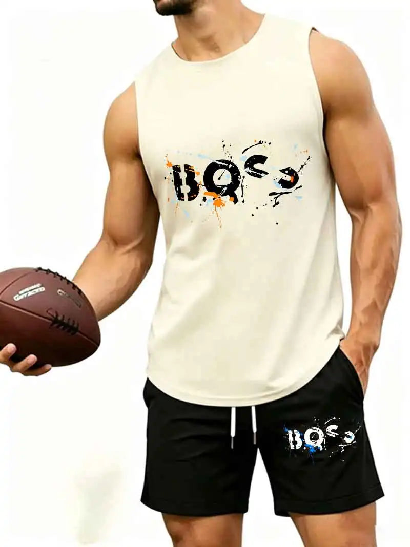 Ensemble 2 Pièces Homme – Tank Top Graffiti & Short Streetwear