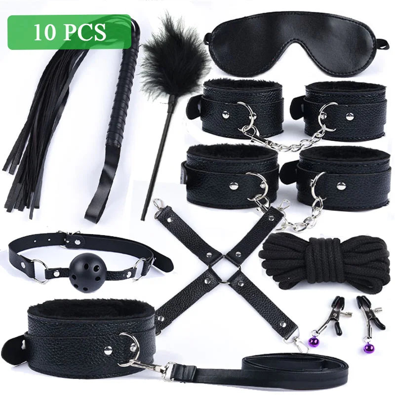 Kit BDSM Femme – Menottes, Fouet & Queue de Renard