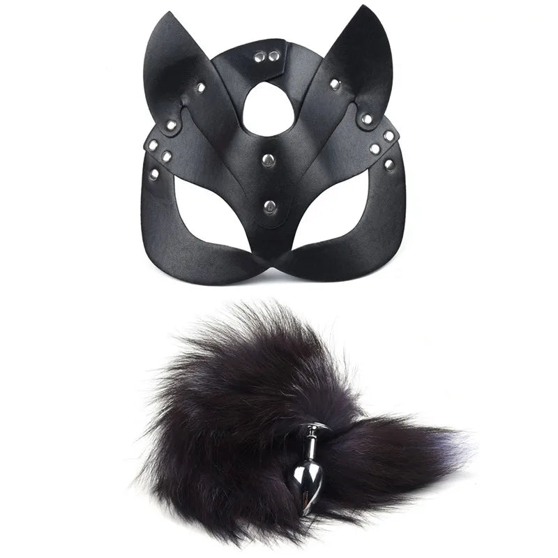 Kit BDSM Femme – Menottes, Fouet & Queue de Renard