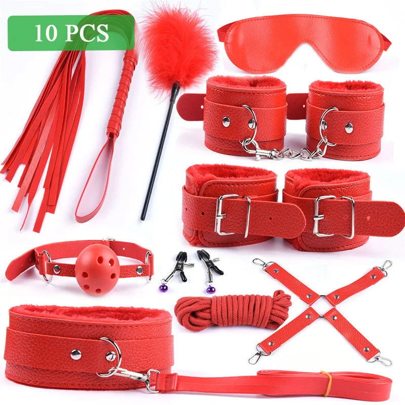 Kit BDSM Femme – Menottes, Fouet & Queue de Renard