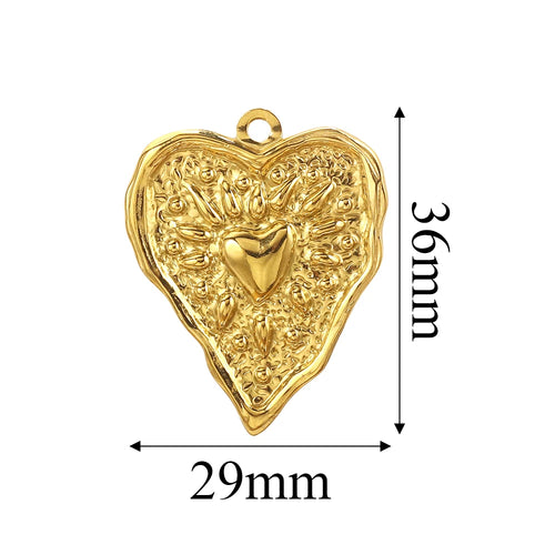 Charms Acier Inoxydable Doré & Argenté – Pendentifs DIY Bijoux Collier Boucles d’Oreilles (Lot de 5)