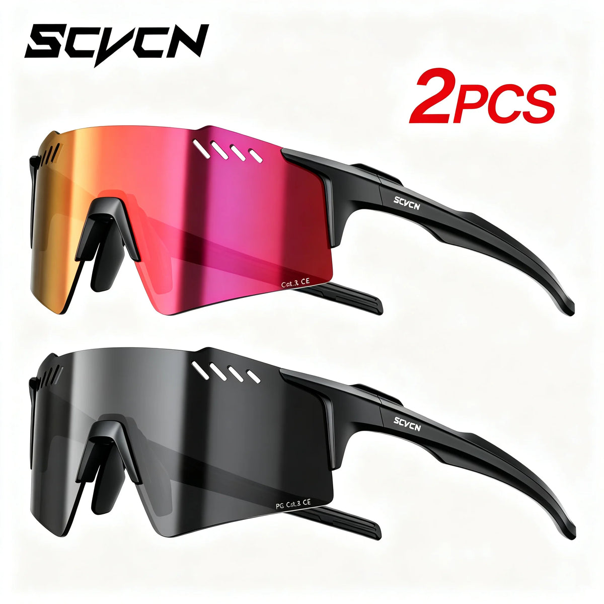 Lunettes de Sport Photochromiques UV400 – Cyclisme, VTT & Running, Unisexe