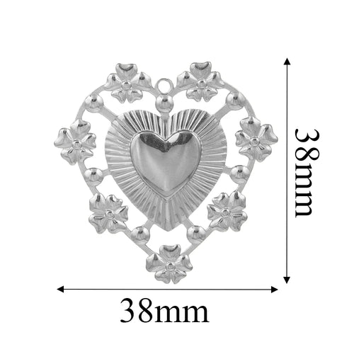 Charms Acier Inoxydable Doré & Argenté – Pendentifs DIY Bijoux Collier Boucles d’Oreilles (Lot de 5)