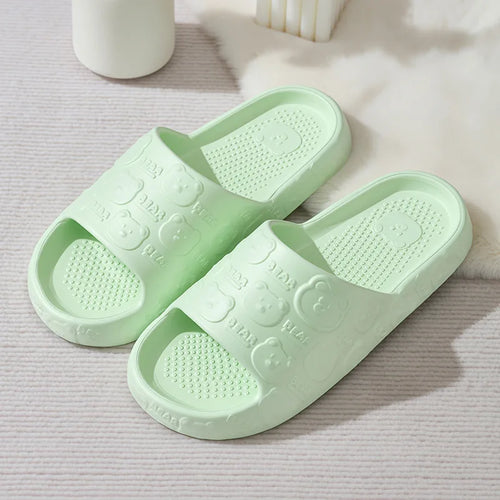 Chaussons Cartoon Ours Femme – Doux Imprimé Mignon Été Maison