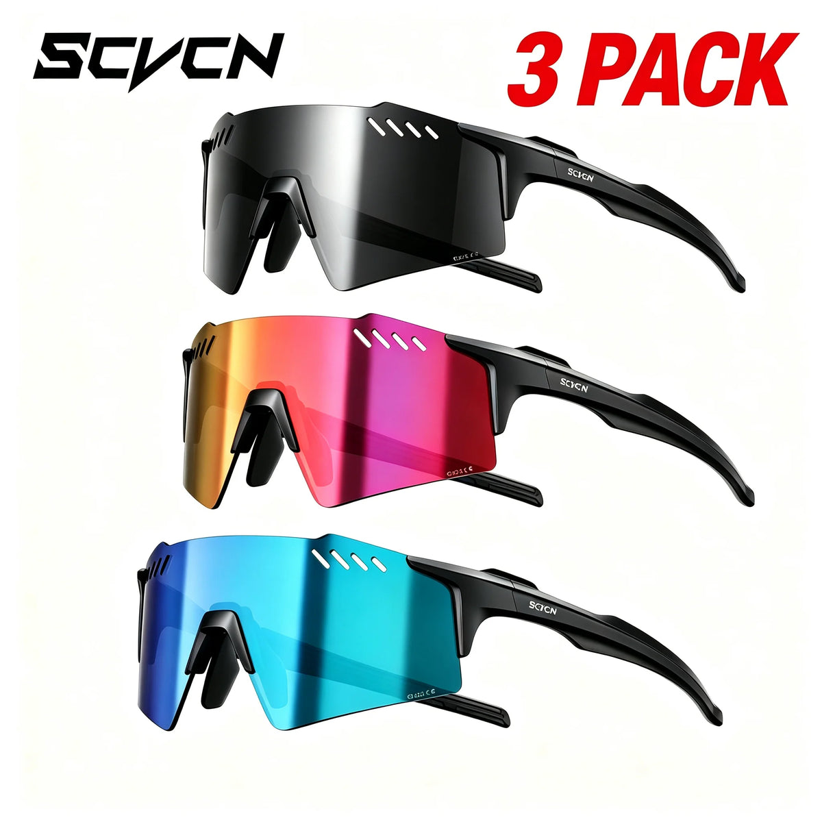 Lunettes de Sport Photochromiques UV400 – Cyclisme, VTT & Running, Unisexe