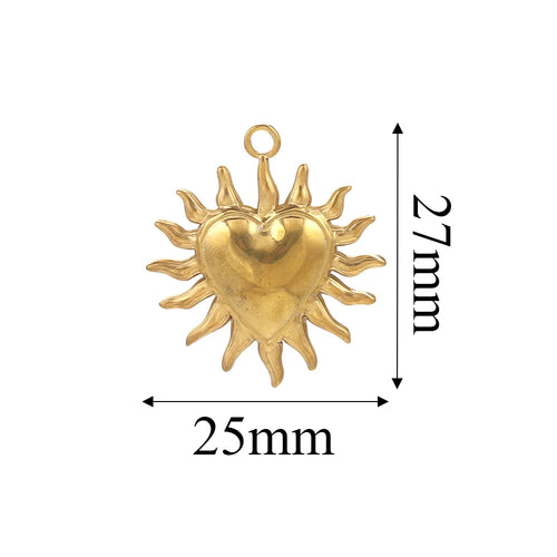 Charms Acier Inoxydable Doré & Argenté – Pendentifs DIY Bijoux Collier Boucles d’Oreilles (Lot de 5)