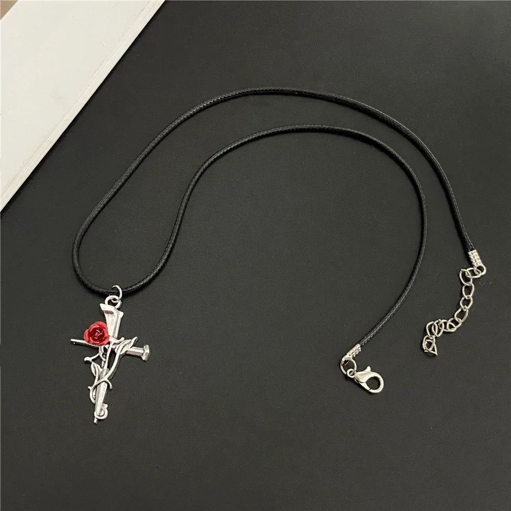 collier chaînes corde en cuir PU-STYLE tendance