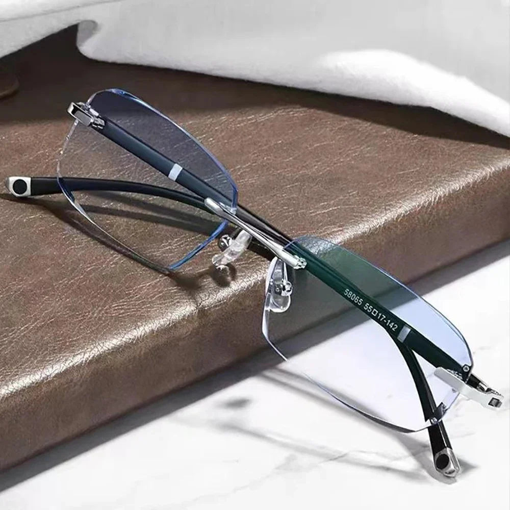 Lunettes de Lecture Presbytes Sans Monture – Verres HD Anti-Lumière Bleue, Anti-Fatigue