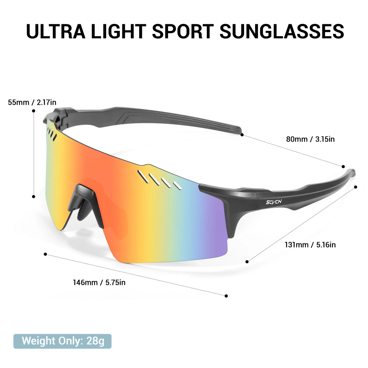 Lunettes de Sport Photochromiques UV400 – Cyclisme, VTT & Running, Unisexe