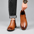 Chelsea Boots Homme – Cuir PU Imperméable, Style Rétro Confortable