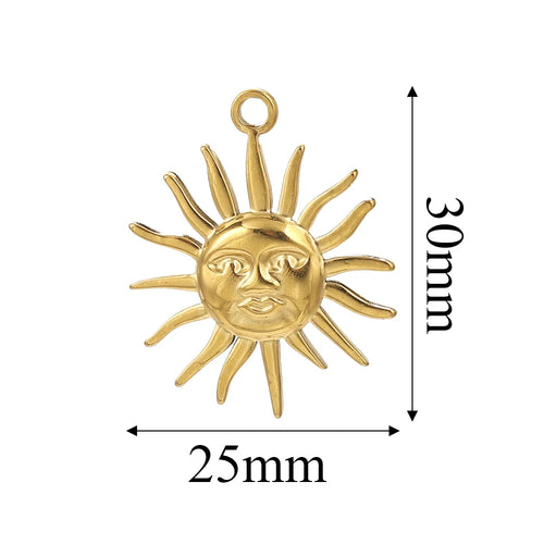 Charms Acier Inoxydable Doré & Argenté – Pendentifs DIY Bijoux Collier Boucles d’Oreilles (Lot de 5)