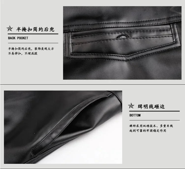 Pantalon Simili Cuir Noir Homme – Coupe Droite, Style Biker & Business