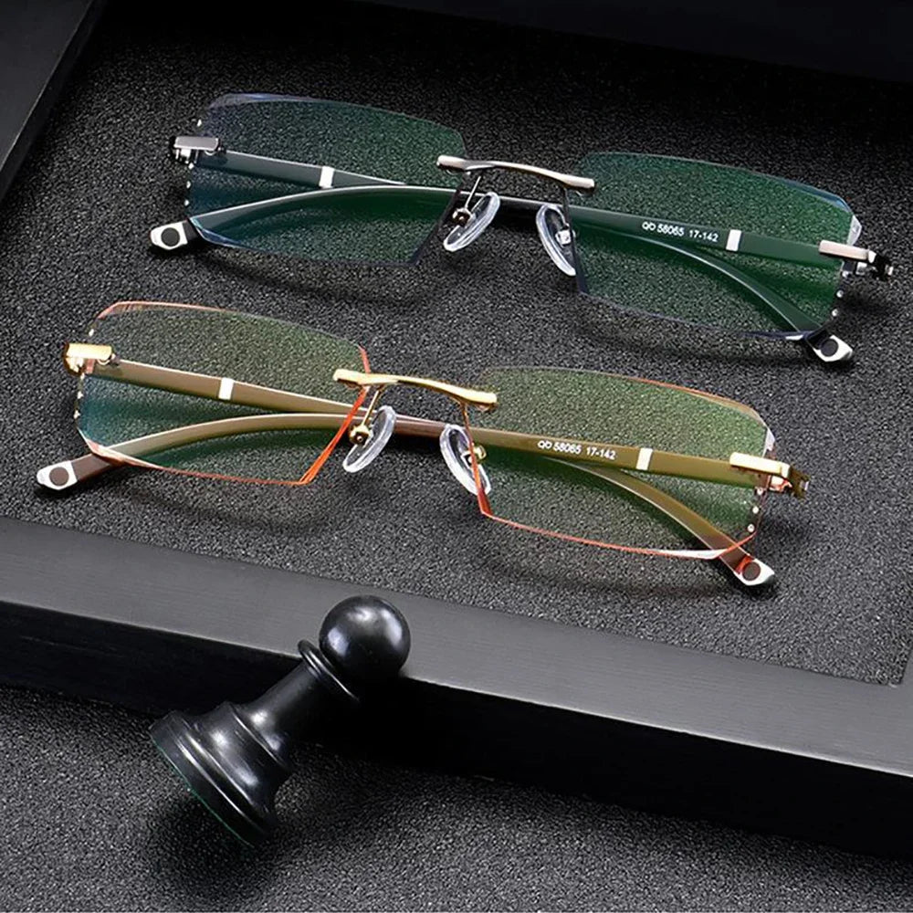 Lunettes de Lecture Presbytes Sans Monture – Verres HD Anti-Lumière Bleue, Anti-Fatigue