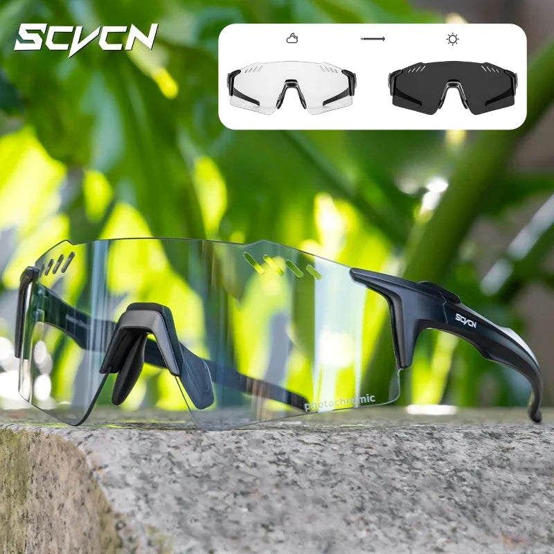 Lunettes de Sport Photochromiques UV400 – Cyclisme, VTT & Running, Unisexe