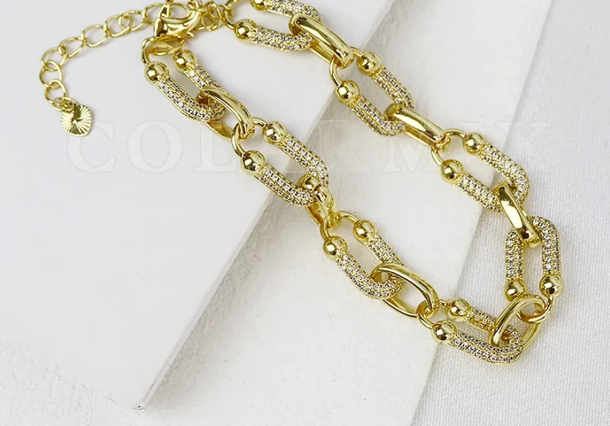 Collier & Bracelet Chaîne Figaro Plaqué Or 18 Carats — Style Classique & Intemporel