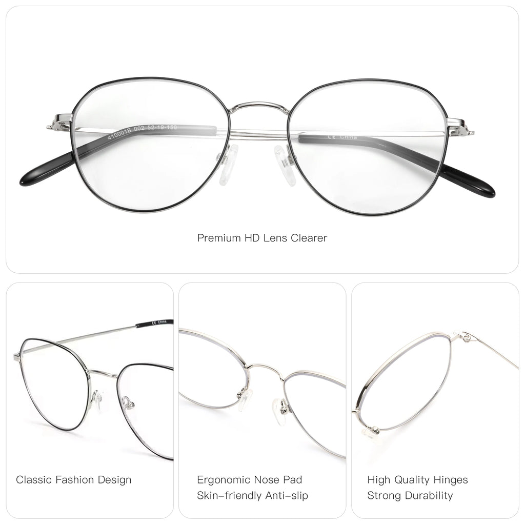 Lunettes de Vue Correctrices Rondes – Verres Sur Mesure, Simple Vision ou Progressifs