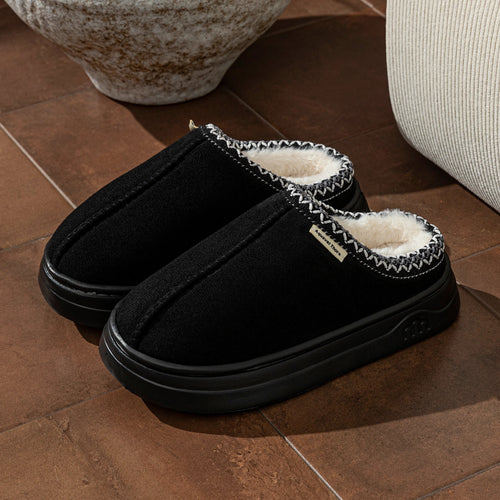 Bottes Chaussons Femme Hiver – Semelle Souple Doublée Peluche