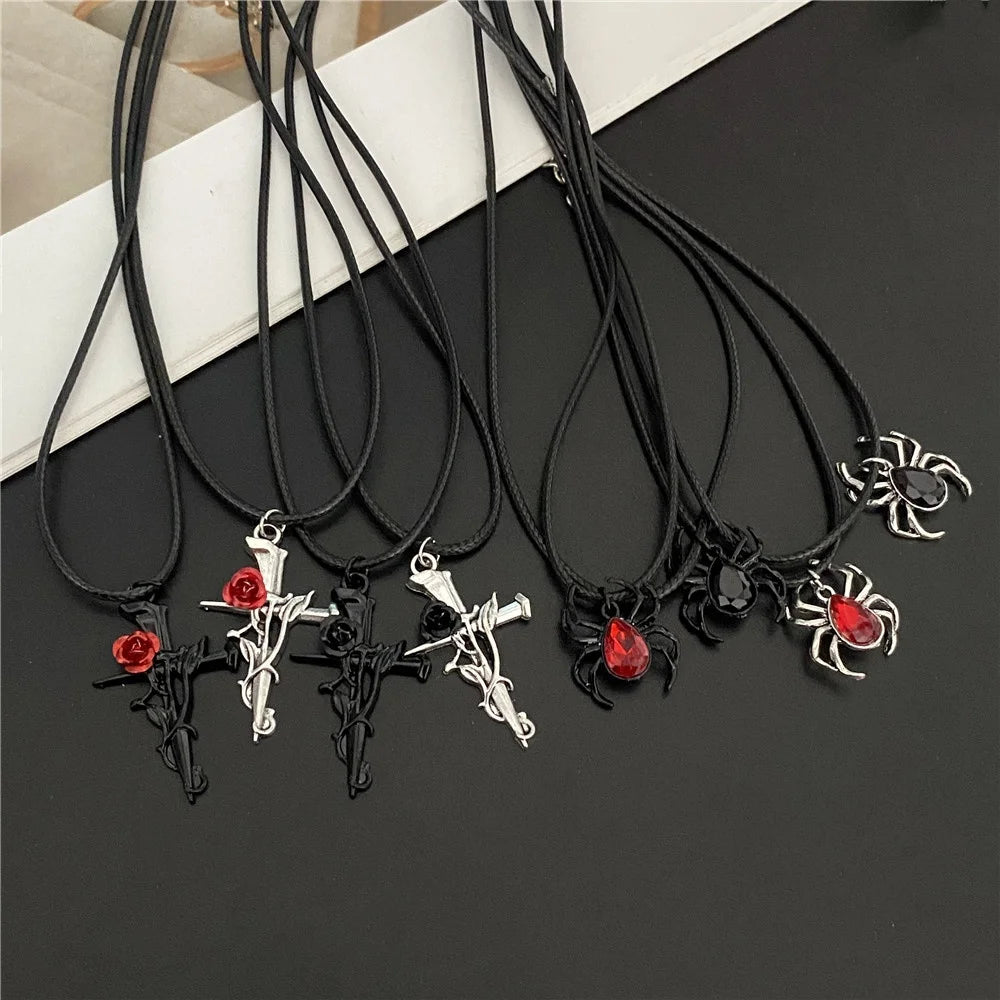 collier chaînes corde en cuir PU-STYLE tendance
