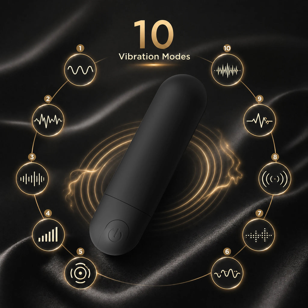 Vibromasseur Bullet Rechargeable – 10 Modes, Point G & Clitoris