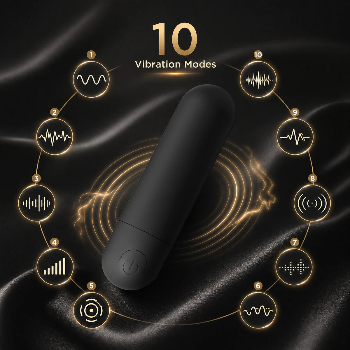 Vibromasseur Bullet Rechargeable – 10 Modes, Point G & Clitoris