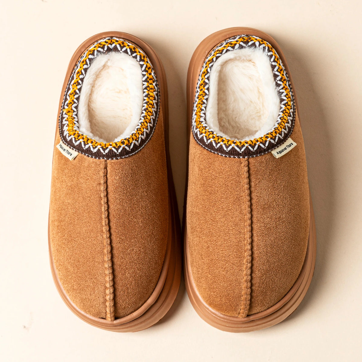 Bottes Chaussons Femme Hiver – Semelle Souple Doublée Peluche