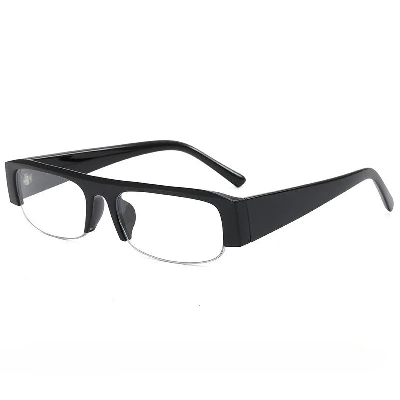 Lunettes de Soleil Rectangulaires Vintage – Verres Dégradés, Demi-Monture Unisexe UV400