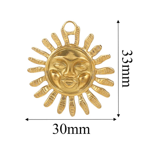 Charms Acier Inoxydable Doré & Argenté – Pendentifs DIY Bijoux Collier Boucles d’Oreilles (Lot de 5)