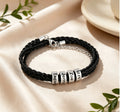 Bracelet Homme Tressé Personnalisable – Prénoms Gravés – Acier Inoxydable