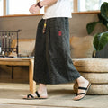 Pantalon Style Kimono Japonais – Yukata Samouraï, Jambes Larges, Grande Taille