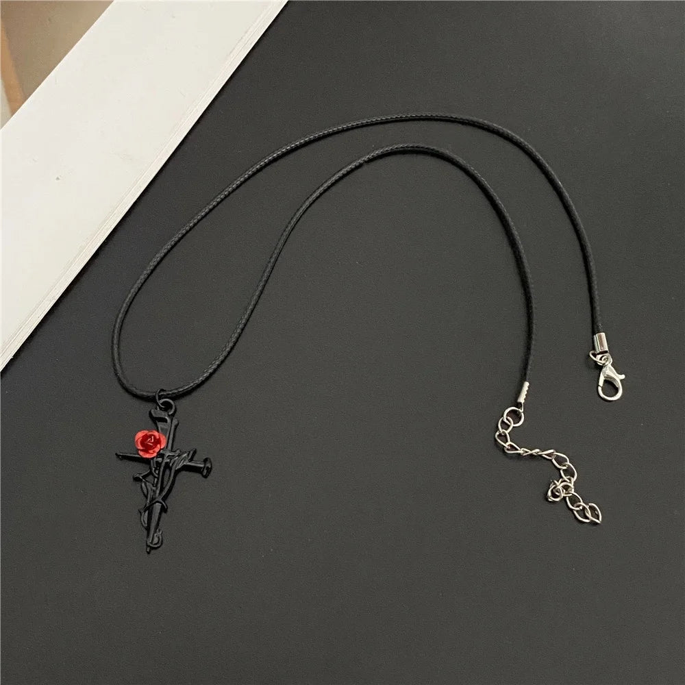 collier chaînes corde en cuir PU-STYLE tendance