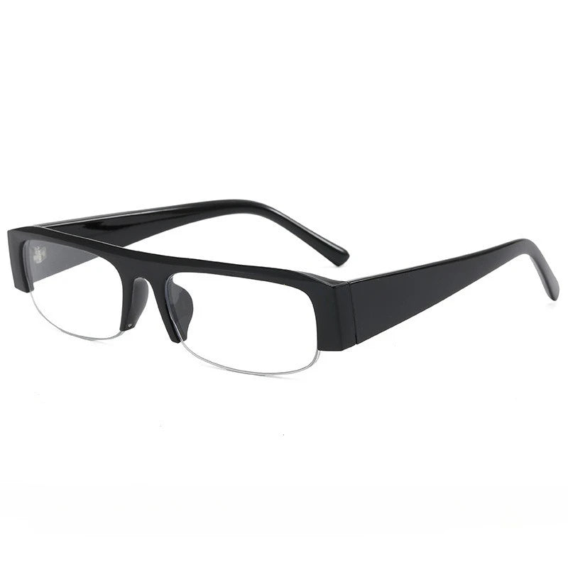 Lunettes de Soleil Rectangulaires Vintage – Verres Dégradés, Demi-Monture Unisexe UV400