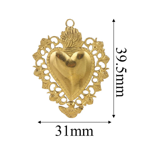 Charms Acier Inoxydable Doré & Argenté – Pendentifs DIY Bijoux Collier Boucles d’Oreilles (Lot de 5)