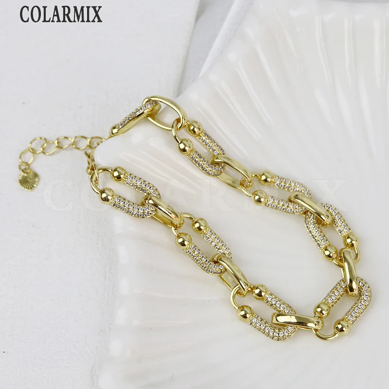 Collier & Bracelet Chaîne Figaro Plaqué Or 18 Carats — Style Classique & Intemporel