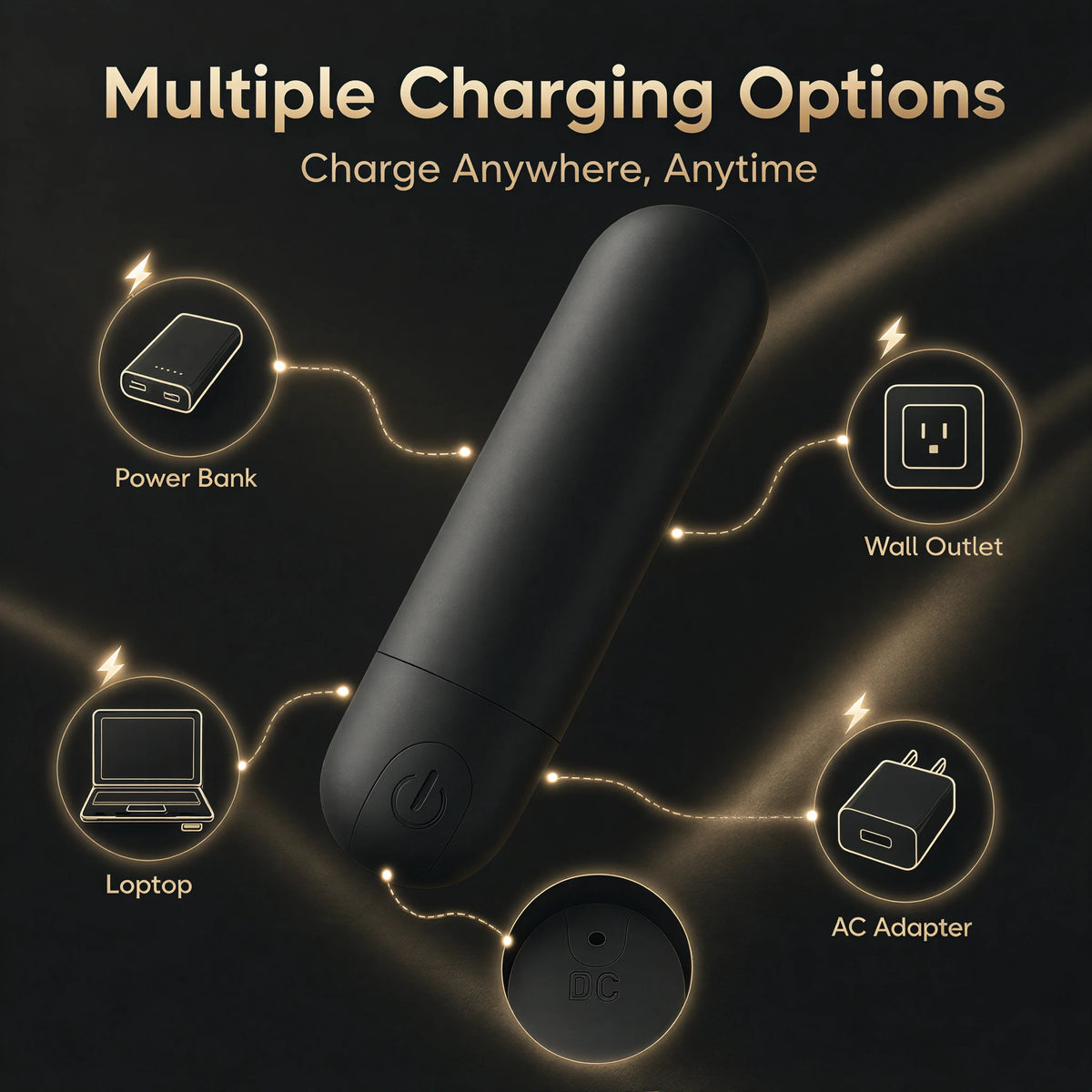 Vibromasseur Bullet Rechargeable – 10 Modes, Point G & Clitoris