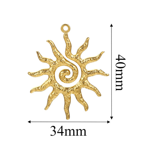 Charms Acier Inoxydable Doré & Argenté – Pendentifs DIY Bijoux Collier Boucles d’Oreilles (Lot de 5)