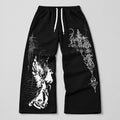 Pantalon Jambes Larges Imprimé Ange Y2K – Style Gothique Hip-Hop Harajuku Unisexe