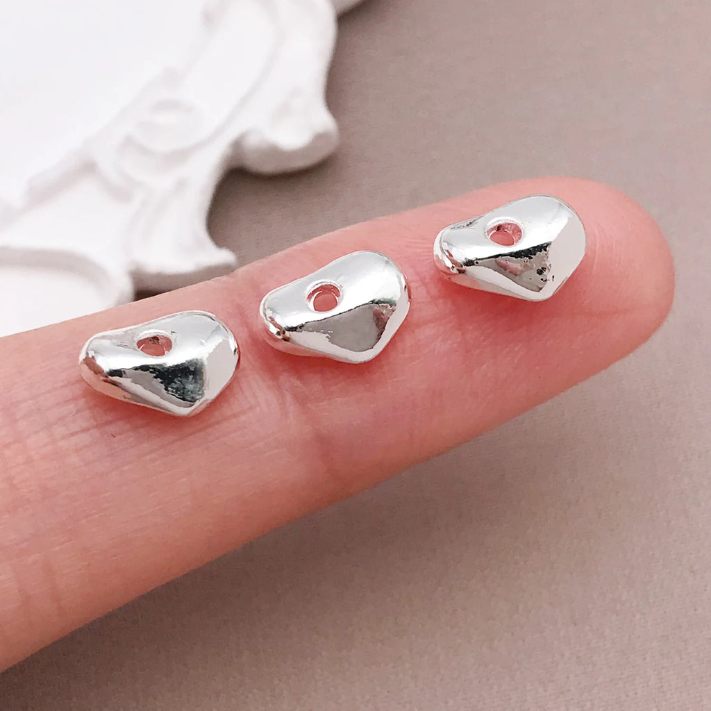 Mixed 5/10pcs 18K Copper Plated Real Golden Thick Silvery Irregular