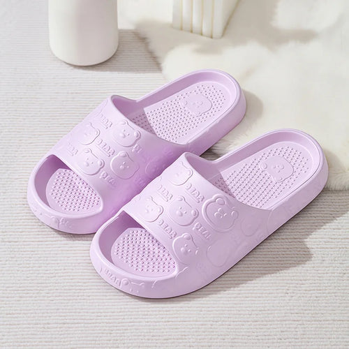 Chaussons Cartoon Ours Femme – Doux Imprimé Mignon Été Maison