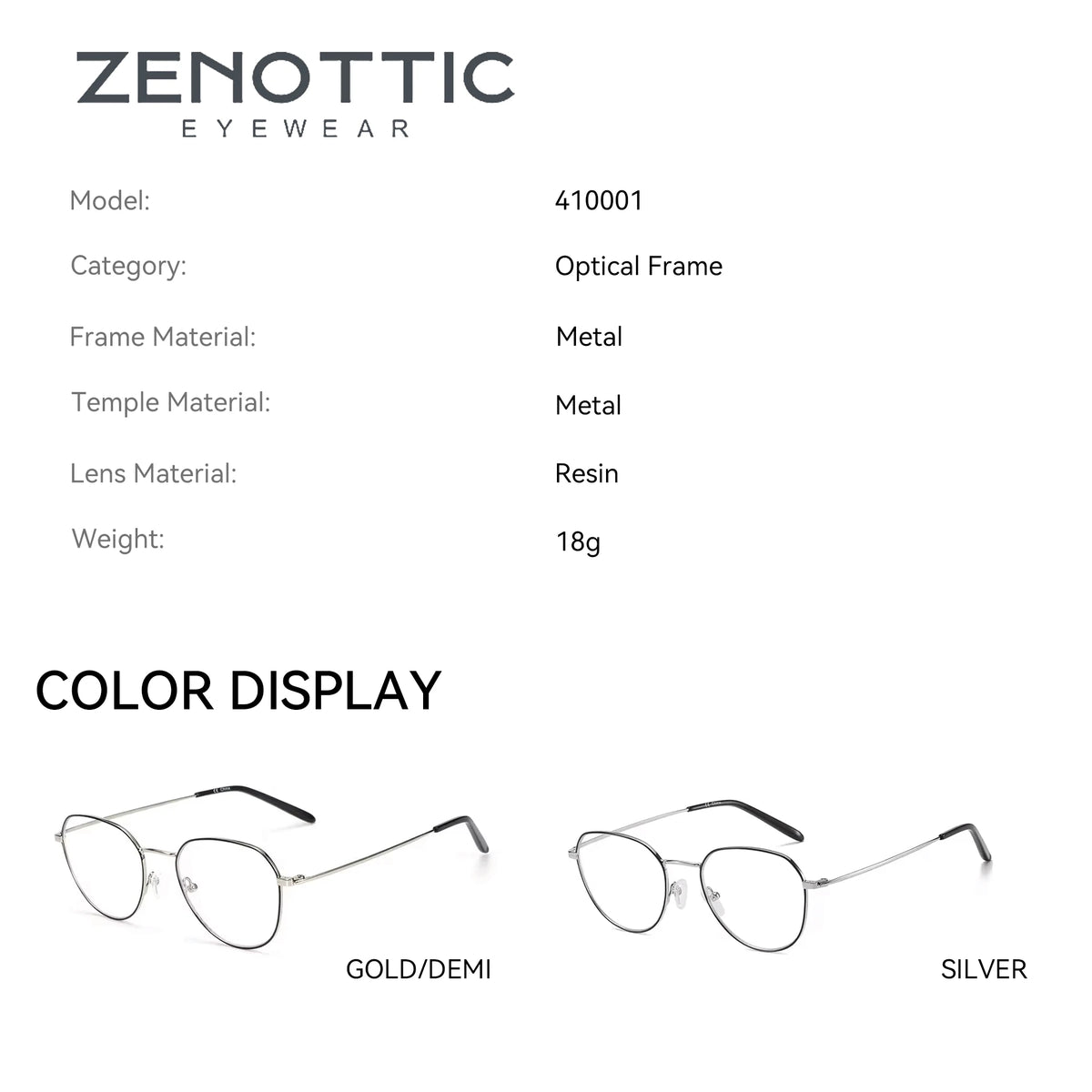 Lunettes de Vue Correctrices Rondes – Verres Sur Mesure, Simple Vision ou Progressifs