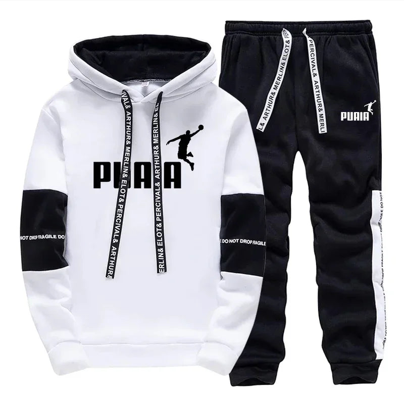 Survêtement Homme Imprimé – Hoodie & Pantalon Jogging Sport Casual