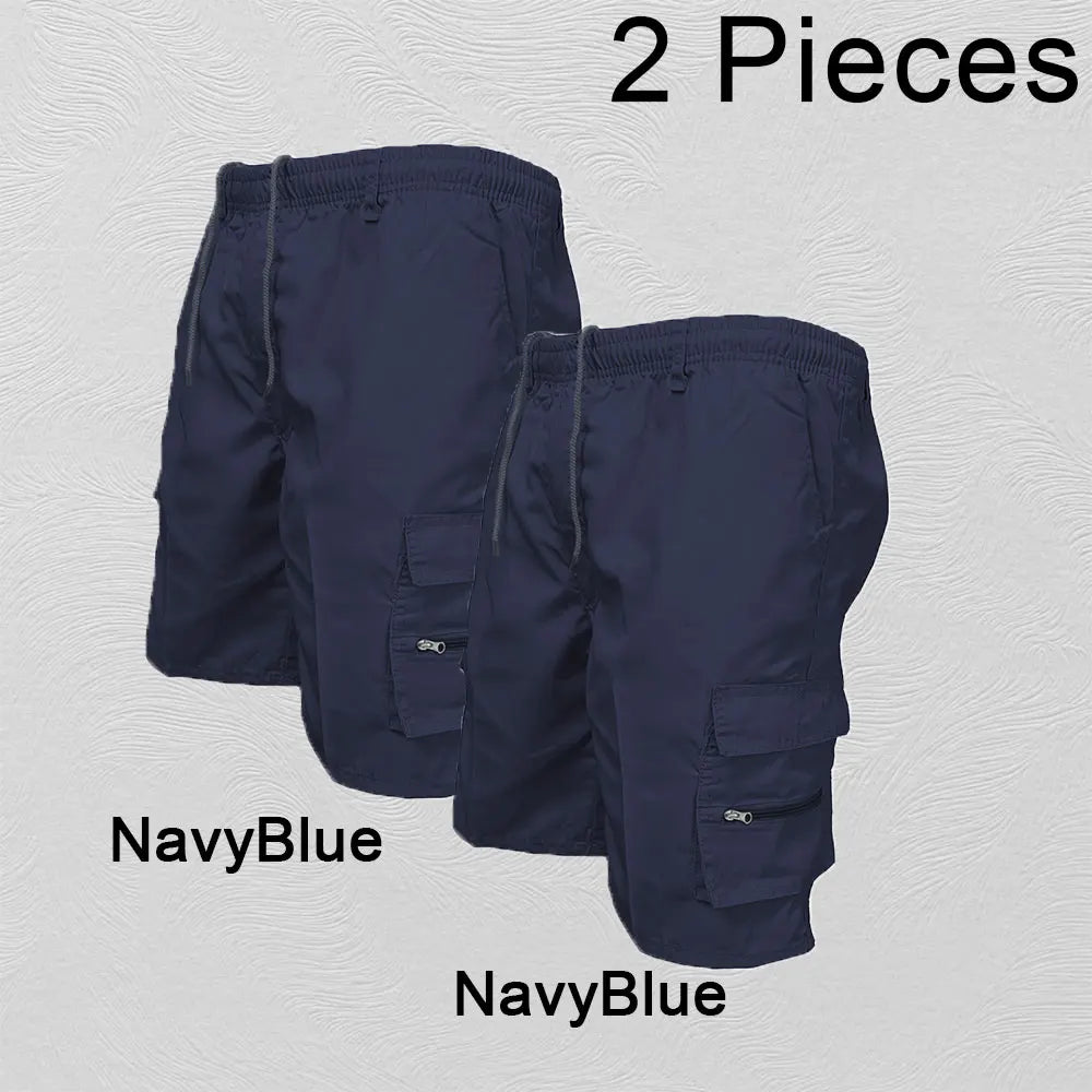 Short Cargo Homme – Grande Poche Sport Décontracté Grande Taille
